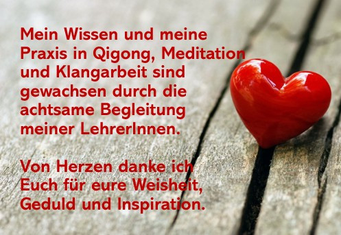 Dank an Lehrer – Qigong Gemeinschaft, Saalfelden